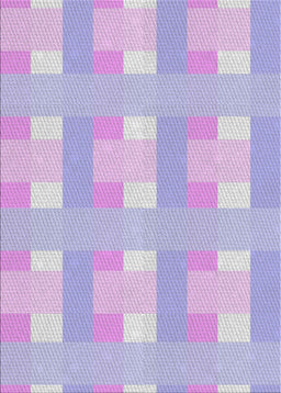 Patterned Pale Lilac Purple Novelty Rug, pat1552
