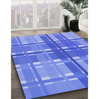 Patterned Blue Rug, pat1553blu