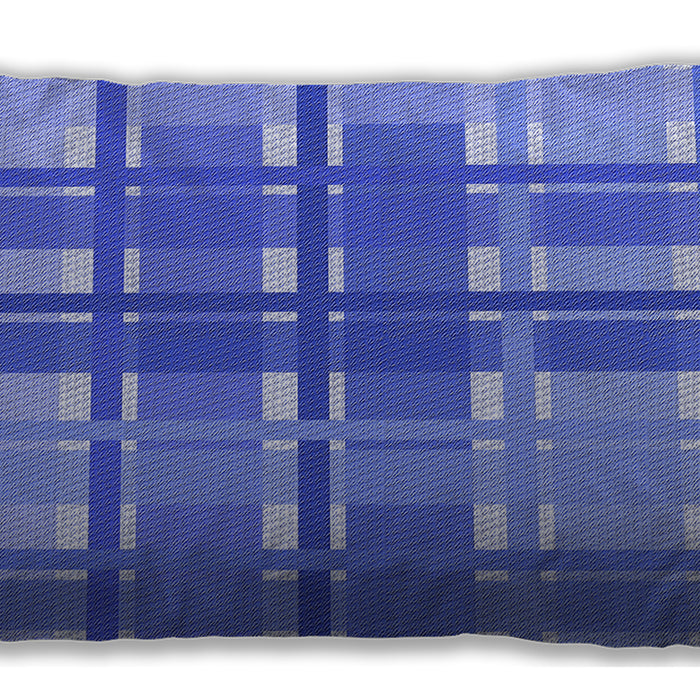 Patterned Rectangular Blue Lumbar Throw Pillow, 13 inch by 19 inch, lbpat1553blu