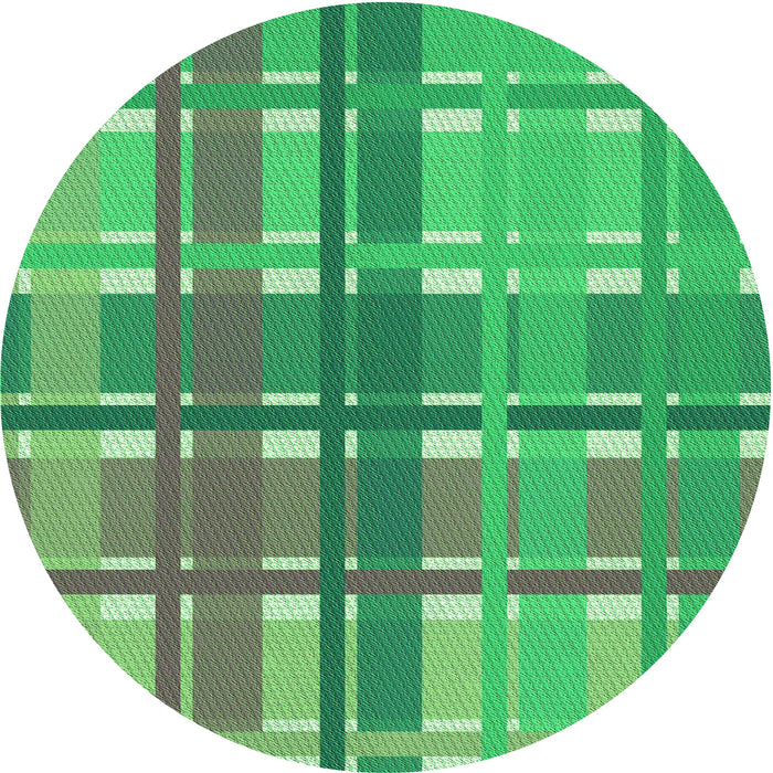 Square Patterned Clover Green Rug, pat1553grn