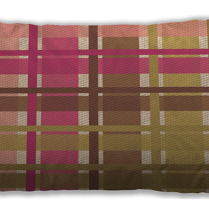 Patterned Rectangular Red Lumbar Throw Pillow, 13 inch by 19 inch, lbpat1553org