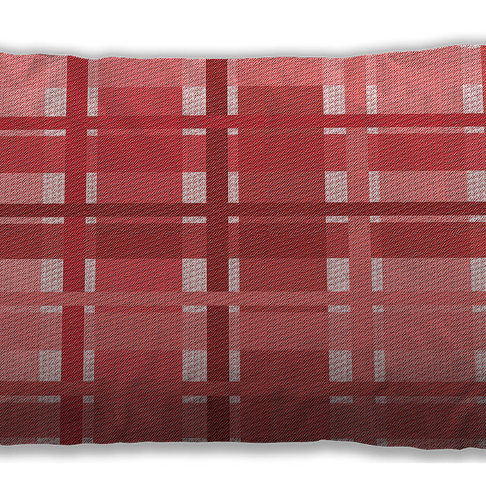 Patterned Rectangular Red Lumbar Throw Pillow, 13 inch by 19 inch, lbpat1553rd