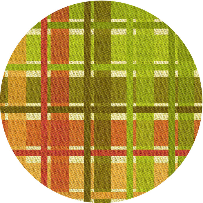 Square Patterned Green Rug, pat1553yw