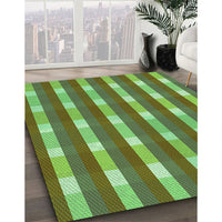 Patterned Green Rug, pat1554grn