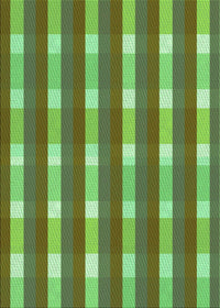 Machine Washable Transitional Green Rug, wshpat1554grn