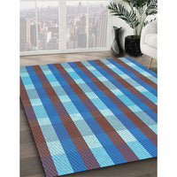 Patterned Blue Rug, pat1554lblu