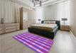 Patterned Purple Rug in a Bedroom, pat1554pur