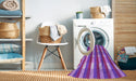 Machine Washable Transitional Purple Rug in a Washing Machine, wshpat1554pur