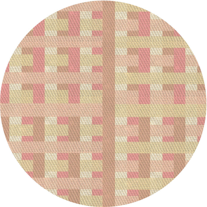 Square Patterned Orange Rug, pat1555brn