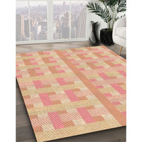 Patterned Orange Rug, pat1555org