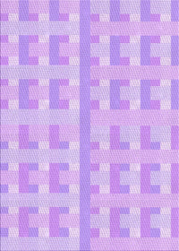 Machine Washable Transitional Purple Rug, wshpat1555pur