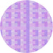 Square Patterned Purple Rug, pat1555pur