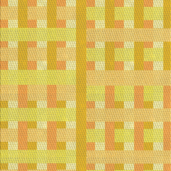 Patterned Bold Yellow Rug, pat1555yw
