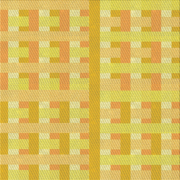 Round Patterned Bold Yellow Rug, pat1555yw