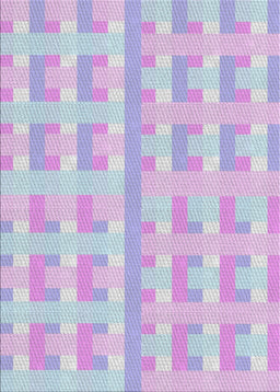 Patterned Lavender Blue Novelty Rug, pat1555