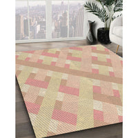 Patterned Orange Rug, pat1556brn