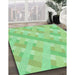 Patterned Jade Green Rug in Family Room, pat1556grn