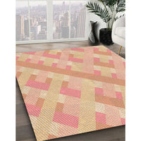 Patterned Orange Rug, pat1556org