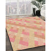 Machine Washable Transitional Orange Rug in a Family Room, wshpat1556org