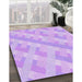 Machine Washable Transitional Purple Rug in a Family Room, wshpat1556pur