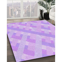 Patterned Purple Rug, pat1556pur