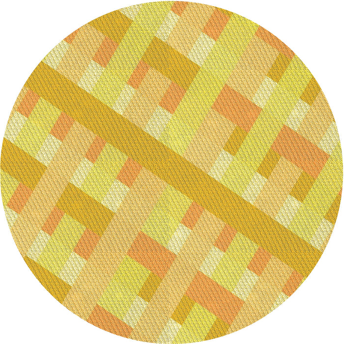 Square Patterned Yellow Rug, pat1556yw