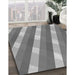 Patterned Cloud Gray Rug in Family Room, pat1557gry