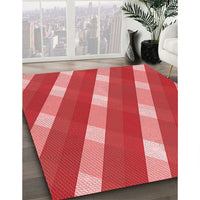 Patterned Red Rug, pat1557rd