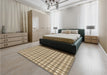 Patterned Brown Rug in a Bedroom, pat1558brn