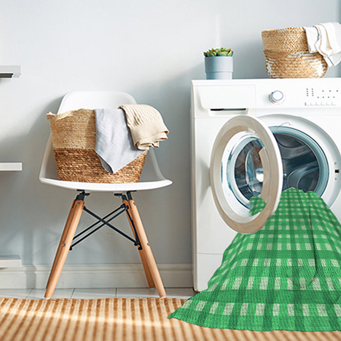 Machine Washable Transitional Lime Mint Green Rug in a Washing Machine, wshpat1558grn