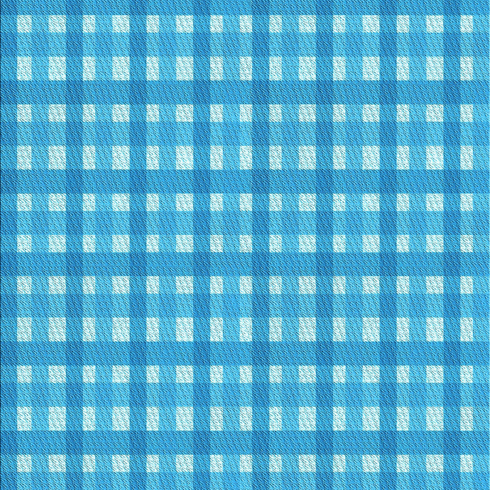 Patterned Bright Turquoise Blue Rug, pat1558lblu