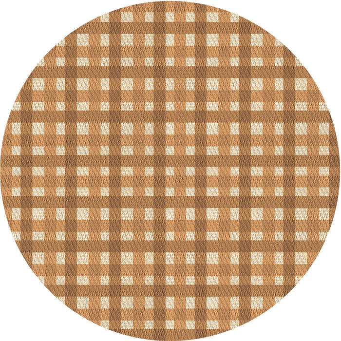 Square Patterned Yellow Orange Rug, pat1558org