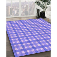 Patterned Bright Lilac Purple Rug, pat1558pur