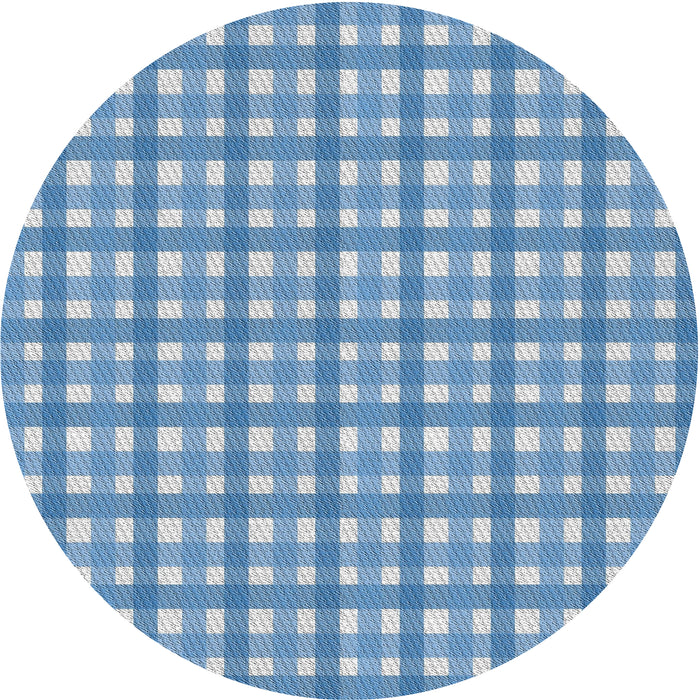 Sideview of Patterned Light Sky Blue Novelty Rug, pat1558