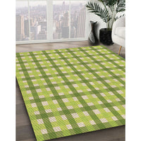 Patterned Green Rug, pat1559brn