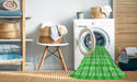 Machine Washable Transitional Neon Green Rug in a Washing Machine, wshpat1559grn