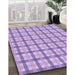 Patterned Medium Purple Rug in Family Room, pat1559pur