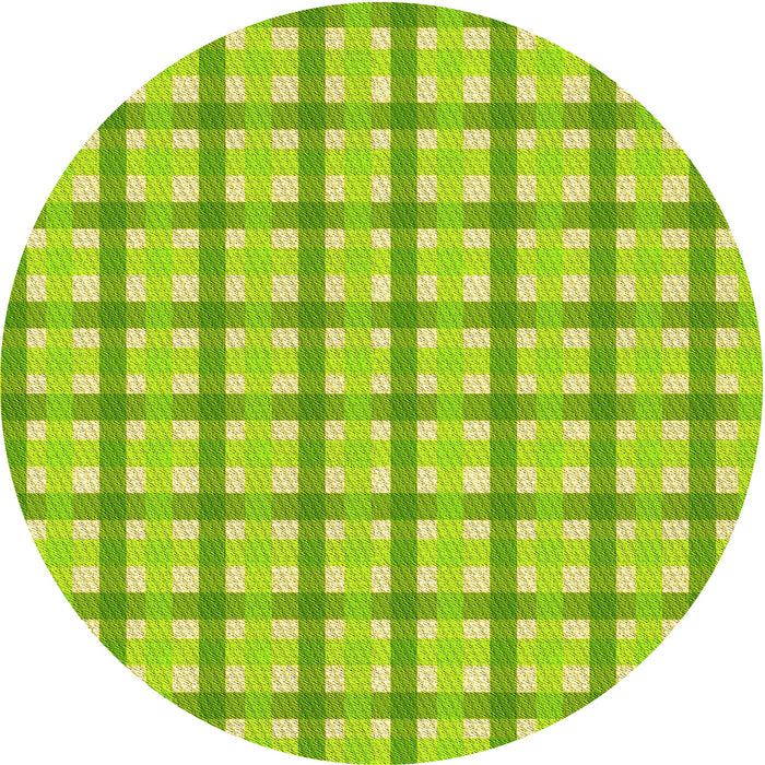 Square Patterned Green Yellow Green Rug, pat1559yw