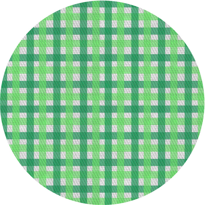 Sideview of Patterned Jade Green Novelty Rug, pat1559