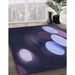 Patterned Periwinkle Purple Rug in Family Room, pat156blu