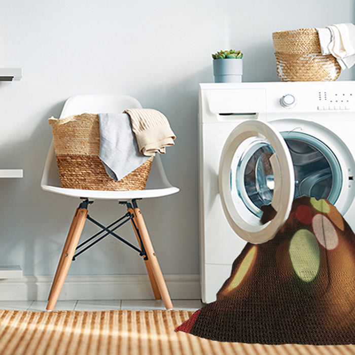 Machine Washable Transitional Light Brown Rug in a Washing Machine, wshpat156brn