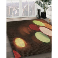 Patterned Light Brown Rug, pat156brn