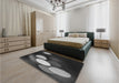 Patterned Platinum Gray Rug in a Bedroom, pat156gry