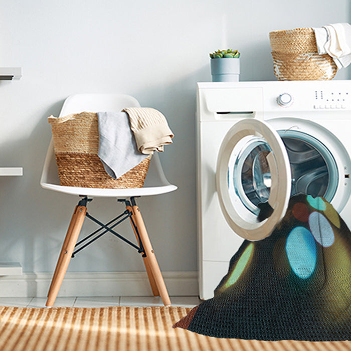 Machine Washable Transitional Midnight Gray Rug in a Washing Machine, wshpat156lblu