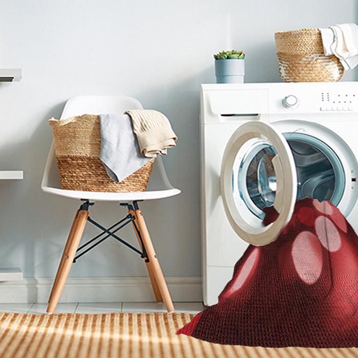 Machine Washable Transitional Crimson Red Rug in a Washing Machine, wshpat156rd