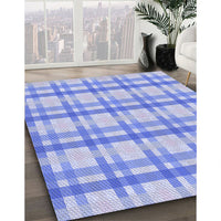 Patterned Sky Blue Rug, pat1560blu