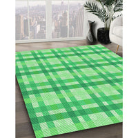 Patterned Green Rug, pat1560grn