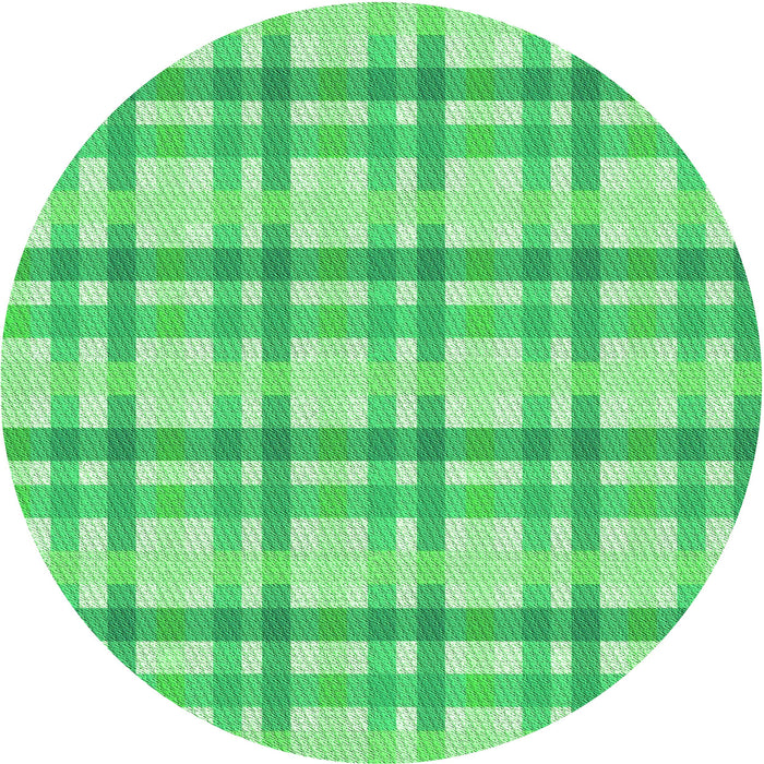 Square Patterned Green Rug, pat1560grn