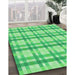 Patterned Green Rug in Family Room, pat1560grn