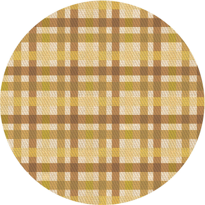 Square Patterned Chrome Gold Yellow Rug, pat1560org